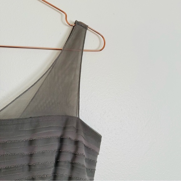 BCBGMaxAzria layered mesh tulle sleeveless cocktail fit and flare mini dress - Picture 6 of 8